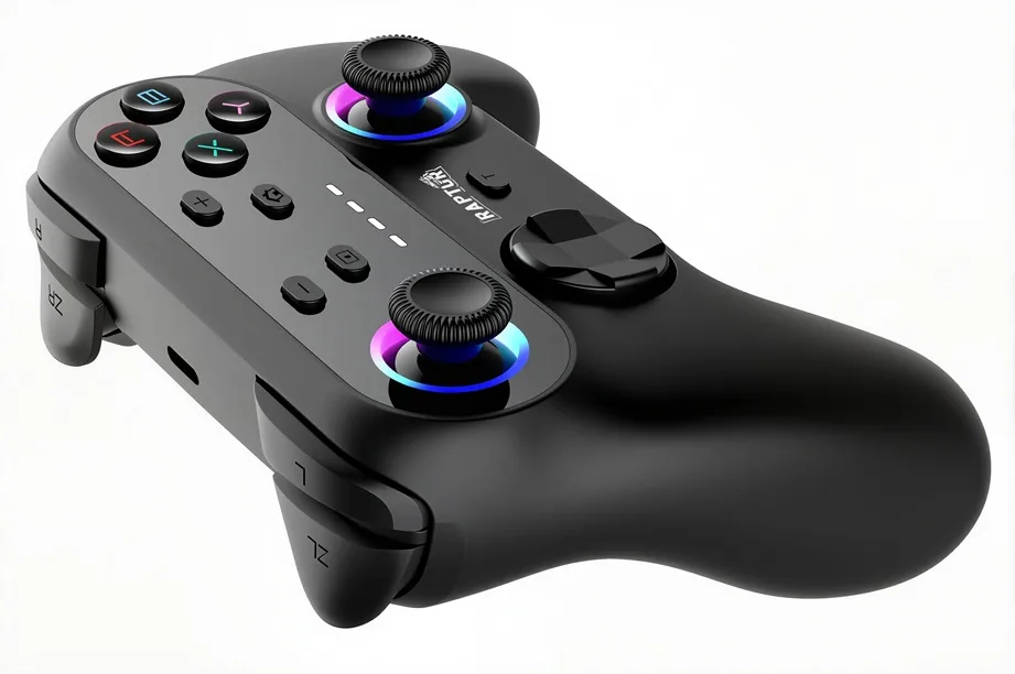 Joystick Raptor Apex Inalambrico para PS3 PS4 PC panel tactil y vibracion color negro