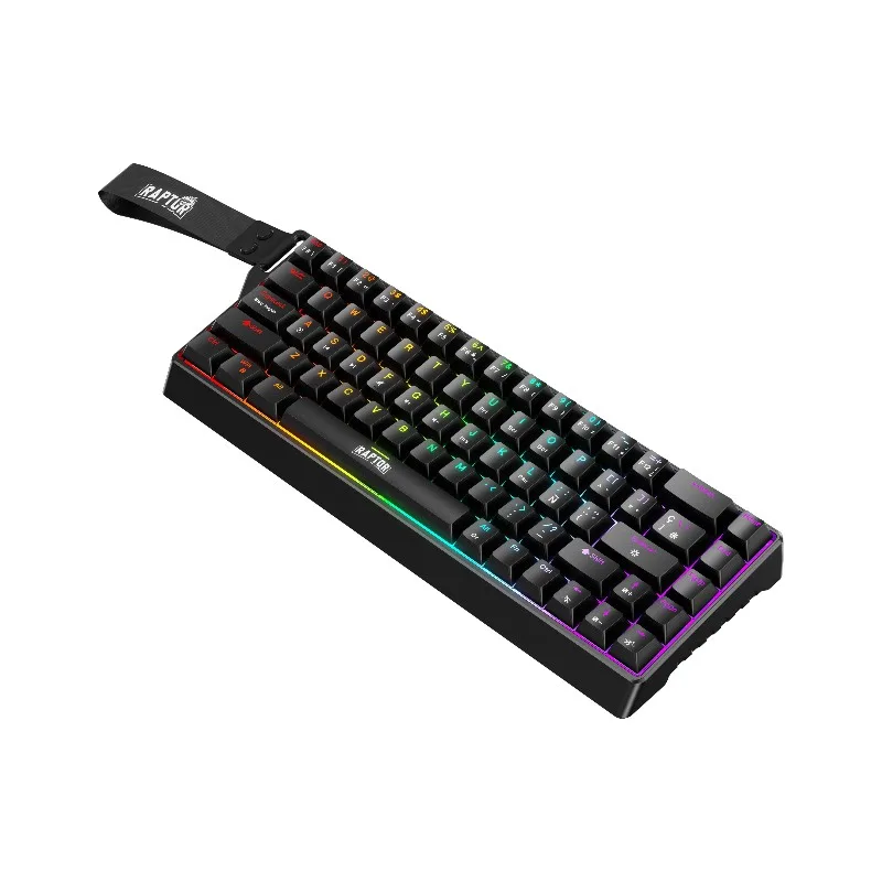 Teclado Raptor Fireclaw M68 Magnetico RGB Switch Red Outemu