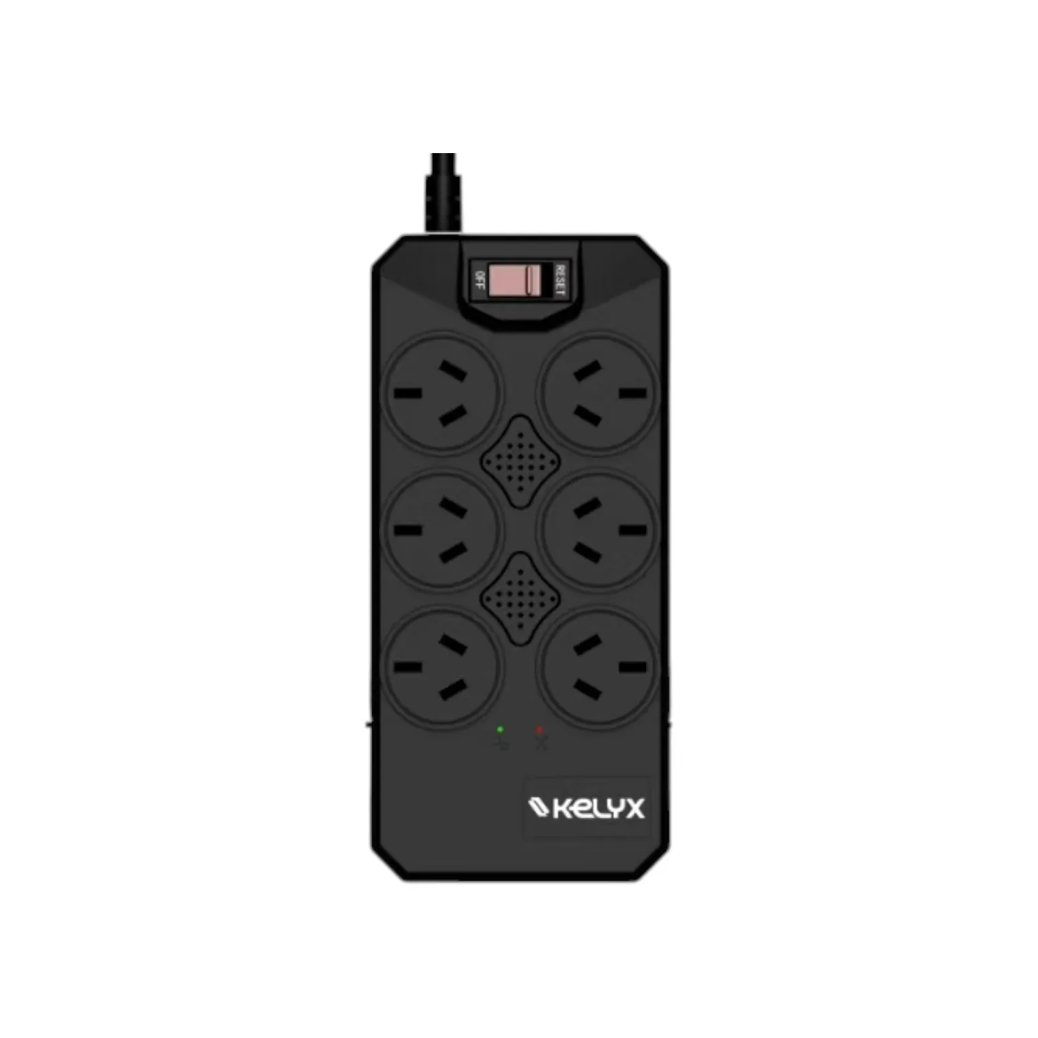 Estabilizador de Tension Kelyx 1200VA 600W 6 tomas alta proteccion cable 1 metro
