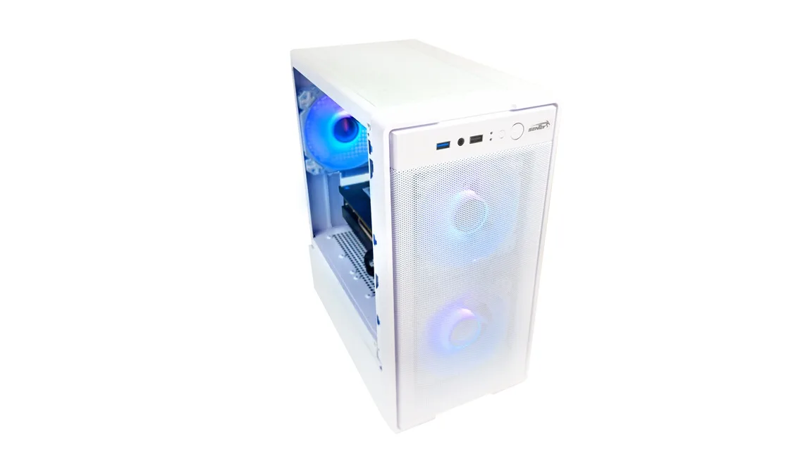 Gabinete Sentey M12 3 Fan ARGB Vidrio lateral Frente Mesh Blanco