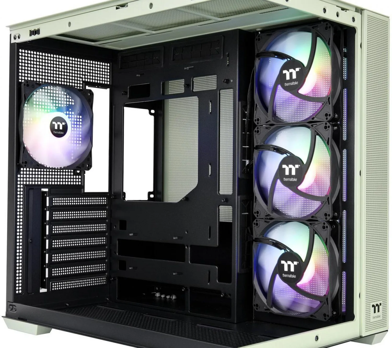 Gabinete Thermaltake View 380 TG ARGB Matcha Green 4 fan ARGB vidrio templado