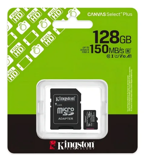 Micro SD 128 GB 2 en 1 Canvas Plus 150 MBPS