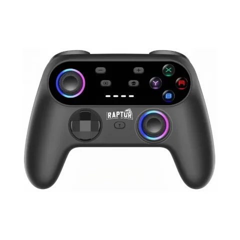 Joystick Raptor Apex Inalambrico para PS3 PS4 PC panel tactil y vibracion color negro