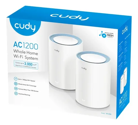 Sistema Mesh Wifi Cudy MA1300 AC 1200 MBPS Gigabit Pack 2 unidades
