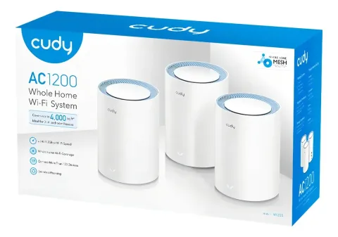 Sistema Mesh Wifi Cudy MA1300 AC 1200 MBPS Gigabit Pack 3 unidades