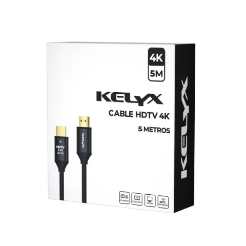 Cable HDMI a HDMI 2.0 4K 5 metros Kelyx