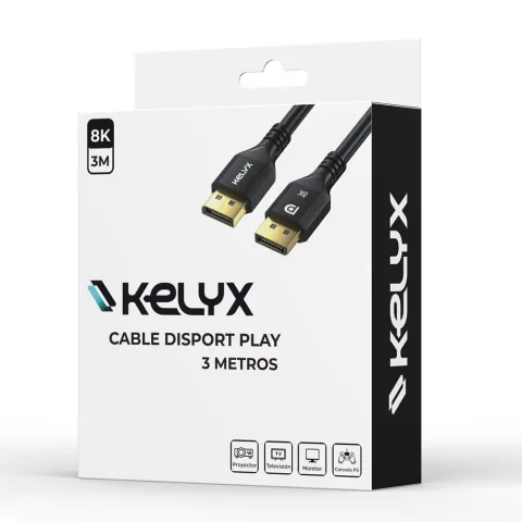 Cable DisplayPort a DisplayPort 8K de 3 Metros Kelyx