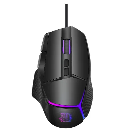 Mouse Raptor Storm Grip 9 botones 8000 DPI RGB Negro